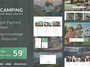 Camping Village – Campground Caravan Hiking Tent Accommodation WordPress Theme 3.2 Nulled + Extended License Free Download